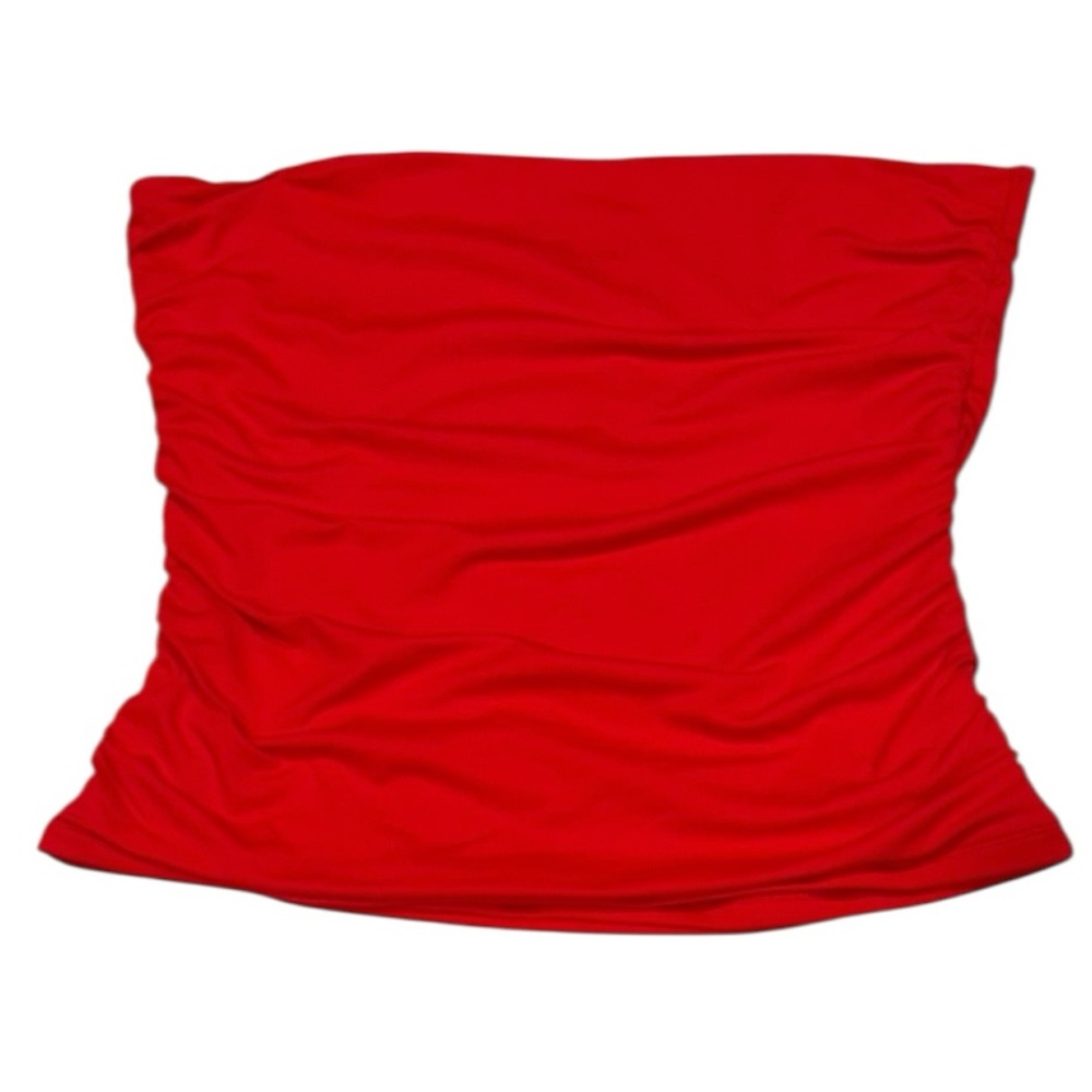 HOUSE OF HARLOW 1960 Vibrant Red Hot Sexy Ruched Tube Top NWT Large